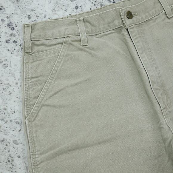 Vintage Y2K Carhartt B25 DES Desert Tan Carpenter Shorts 33x8.35 - Picture 8 of 13